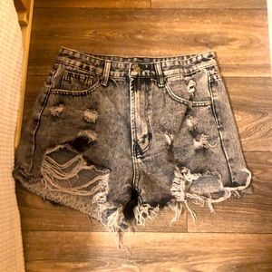 SHEIN Ripped Raw Hem Denim Shorts!